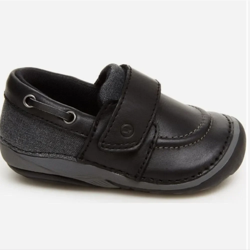 Stride Rite Black Baby Walker Shoes
